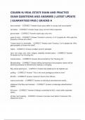 COLIBRI NJ REAL ESTATE EXAM AND PRACTICE EXAM QUESTIONS AND ANSWERS &vert; LATEST UPDATE &vert; GUARANTEED PASS &vert; GRADED A
