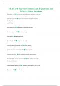 UCA Earth Systems Science Exam 2 Questions And Answers Latest Solutions