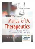 Test Bank For Phillips&rsquo;s Manual of I&period;V&period; Therapeutics&colon; Evidence-Based Practice for Infusion Therapy 7th Edition By Lisa Gorski&comma; All chapters