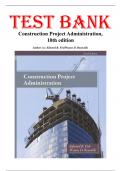  Test Bank for Construction Project Administration&comma; 10th edition by Edward R&period; Fisk&comma; All Chapters 1-21