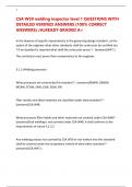 CSA W59 welding inspector level 1 QUESTIONS WITH DETAILED VERIFIED ANSWERS &lpar;100&percnt; CORRECT ANSWERS&rpar; &sol;ALREADY GRADED A&plus;