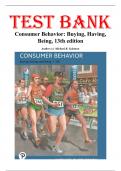 Test Bank for Consumer Behavior Buying Having Being 13th Edition Michael Solomon&comma; Chapters 1 - 14