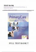 Test Bank For Primary Care Art And Science Of Advanced Practice Nursing-An Interprofessional Approach 6th Edition by Debera J&period; Dunphy&comma; Lynne M&period;&semi; Winland-Brown&comma; Jill E&period;&semi; Porter&comma; Brian Oscar&semi; Thomas &comma;All chapters complete guide A&plus;