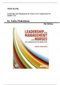 Test Bank for Leadership and Management for Nurses&colon; Core Competencies for Quality Care&comma; 5th edition by Anita Finkelman&comma; Chapter 1-20
