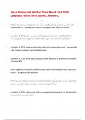 Texas Manicurist Written State Board Test 2025 Questions With 100&percnt; Correct Answers&period;&period;