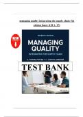 FULL TEST BANK Managing Quality&colon; Integrating the Supply Chain 7th Edition by S&period; Thomas Foster Questions And Answers Graded A&plus;