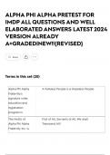 ALPHA PHI ALPHA PRETEST FOR IMDP ALL QUESTIONS AND WELL ELABORATED ANSWERS LATEST 2024 VERSION ALREADY A&plus;GRADED&vert;NEW&excl;&excl;&lbrace;REVISED&rcub;