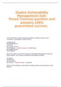 Qualys Vulnerability Management Self- Paced Training question and answers 100&percnt; guaranteed success&period;