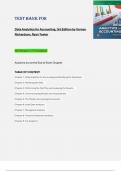 TEST BANK FOR Data Analytics for Accounting&comma; 3rd Edition by Vernon Richardson&comma; Ryan Teeter All Chapter 1-9 Complete