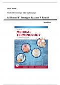 Test Bank for Medical Terminology&colon; A Living Language 8th Edition&comma; &lpar;Bonnie Fremgen&comma; 2023&rpar;&comma; Chapter 1-14