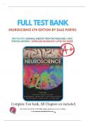 Test Bank to accompany Neuroscience&comma; Sixth Edition by Dale Purves &sol;&sol; 9780878937257 &sol;&sol; Complete Guide Chapter 1-34&vert; Latest Test Bank 100&percnt; Veri&filig;ed Answers with rationales &vert; LATEST