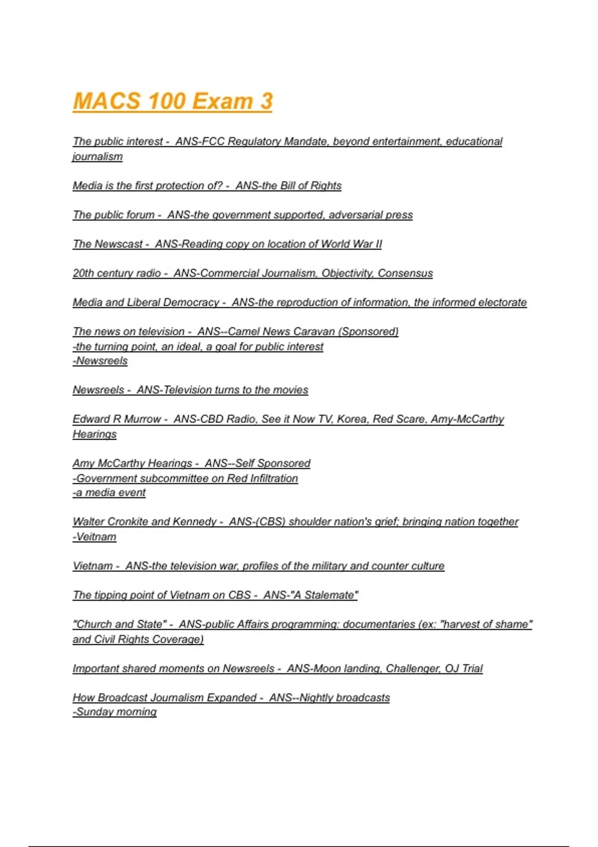 MACS 100 Exam 3 Questions with correct Answers 2025/2026( A+ GRADED 100 ...
