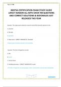 NBSTSA CERTIFICATION EXAM STUDY GUIDE LATEST VERSION ALL WITH OVER 700 QUESTIONS AND CORRECT SOLUTIONS & RATIONALES JUST RELEASED THIS YEAR 