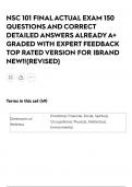 NSC 101 FINAL ACTUAL EXAM 150 QUESTIONS AND CORRECT DETAILED ANSWERS ALREADY A&plus; GRADED WITH EXPERT FEEDBACK TOP RATED VERSION FOR &vert;BRAND NEW&excl;&excl;&lbrace;REVISED&rcub;