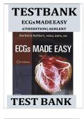 Test bank for ECGs Made Easy 6th Edition by Barbara J Aehlert All Chapters &vert;&vert;Complete A&plus; Guide
