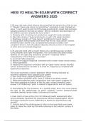 HESI V2 HEALTH EXAM WITH CORRECT ANSWERS 2025