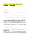 Peer Recovery Specialist Certification Questions And Answers&period;