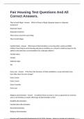 Fair Housing Test Questions And All Correct Answers&period;