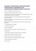 ONS&sol;ONCC CHEMOTHERAPY IMMUNOTHERAPY CERTIFICATION &vert; FUNDAMENTALS OF CHEMOTHERAPY IMMUNOTHERAPY EXAM 2024