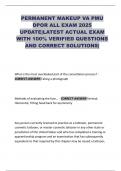 PERMANENT MAKEUP VA PMU DPOR ALL EXAM 2025 UPDATE&vert;LATEST ACTUAL EXAM WITH 100&percnt; VERIFIED QUESTIONS AND CORRECT SOLUTIONS