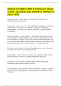 NR224 Fundamentals Final Exam Study Guide  Question and answers verified to pass 2025