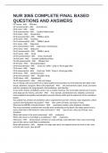 NUR 3065 COMPLETE FINAL BASED QUESTIONS AND ANSWERS