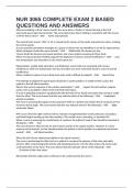 NUR 3065 COMPLETE EXAM 2 BASED QUESTIONS AND ANSWERS