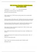 STAT 121 Exam Questions Verified Answers Latest Update 2025
