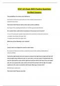 STAT 121 Exam 2025 Practice Questions Verified Answers