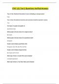 STAT 121 Test 2 Questions Verified Answers