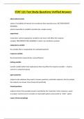 STAT 121 Test Study Questions Verified Answers