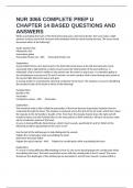 NUR 3065 COMPLETE PREP U CHAPTER 14 BASED QUESTIONS AND ANSWERS