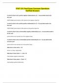 STAT 121 Final Exam Common Questions Verified Answers