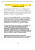 ISO&sol;IEC 27001 Lead Auditor Exam Questions with 100&percnt; Verified Answers