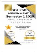 GGH2606 Assignment 2 &lpar;COMPLETE ANSWERS&rpar; Semester 1 2025 &lpar;322568&rpar; - DUE 5 May 2025