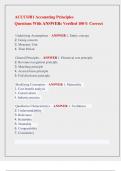 ACCCOB1 Accounting Principles   Questions With ANSWERs Verified 100&percnt; Correct 