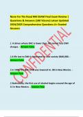 None For The Road NM EXAM Final Exam Review &vert; Questions & Answers &lpar;100 &percnt;Score&rpar; Latest Updated 2024&sol;2025 Comprehensive Questions A&plus; Graded Answers 