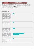 Florida DMV TEST All 1-71 Question with Certified Answers &sol; A&plus; Score Solution&period; 