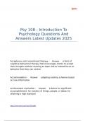 Psy 108 Package deal Questions 2025