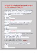 ACSM CERTIFIED EXAM BUNDLE&vert; Test Questions And Answers Verified 100&percnt; Correct&vert;