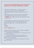 ACTUAL TEAS 7 ENGLISH AND LANGUAGE USAGE EXAM  QUESTIONS AND ANSWERS VERIFIED 100&percnt; CORRECT 