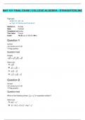 MAT 101 FINAL EXAM &vert; COLLEGE ALGEBRA - STRAIGHTERLINE &vert; 100&percnt; CORRECT ACTUAL QUESTIONS AND ANSWERS