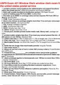 USPS Exam 421 Window Clerk window clerk exam for the united states postal service&period;pdf