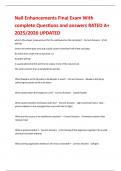 Nail Enhancements Final Exam With complete Questions and answers RATED A&plus; 2025&sol;2026 UPDATED 