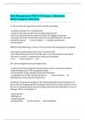 Risk Management PMT 0170 Exam - Questions With Complete Solutions
