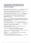 F-60 FIRE GUARD &sol; FIRE GUARD FOR TORCH OPERATIONS &lpar;F-60&rpar; EXAM QUESTIONS AND ACCURATE ANSWERS