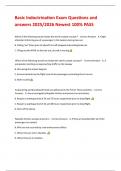 Basic Indoctrination Exam Questions and answers 2025&sol;2026 Newest 100&percnt; PASS 