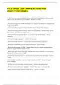 FIELD SAFETY CSST EXAM QUESTIONS WITH COMPLETE SOLUTIONS&period;