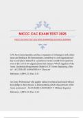 MICCC CAC EXAM TEST 2025 WITH GUARANTEED ACCURATE ANSWERS