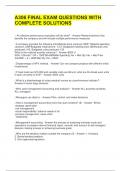  A306 FINAL EXAM QUESTIONS WITH COMPLETE SOLUTIONS